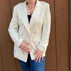 🍄 Cache White Cream Blazer